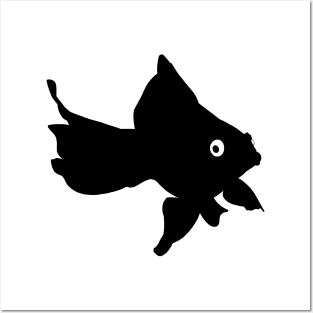 Goldfish Fish Black Silhouette Animal Pet Cool Style Posters and Art